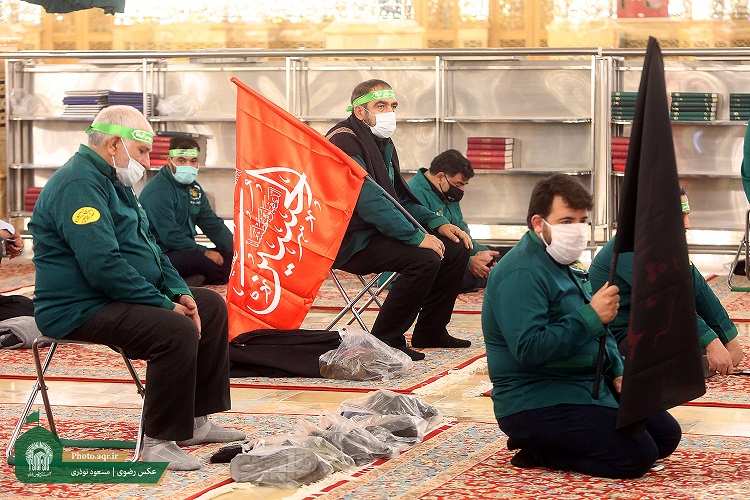 اجتماع خادمان مواکب اربعین حسینی در حرم مطهر رضوی