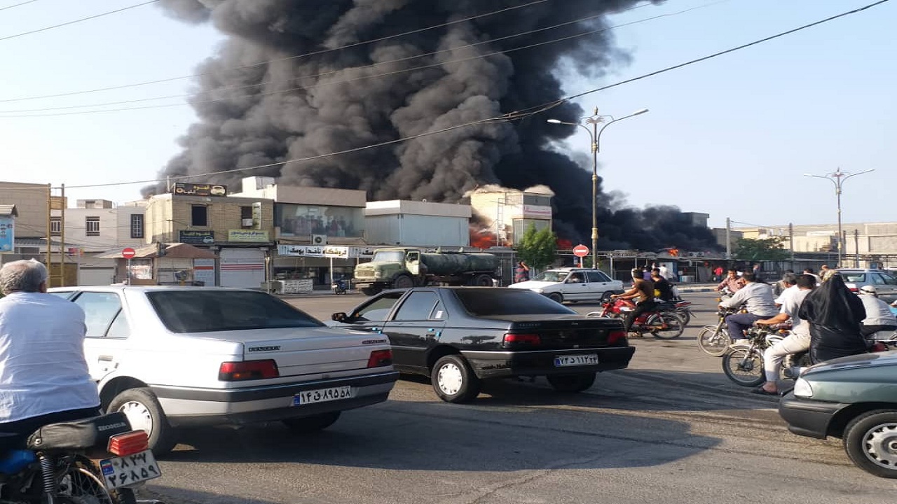 بازداشت یک نفر در خصوص حادثه آتش سوزی بازارچه ساحلی دیلم 