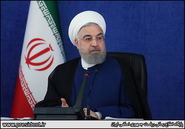 ماسک رئیس جمهور در جلسه ستاد ملی مبارزه با کرونا