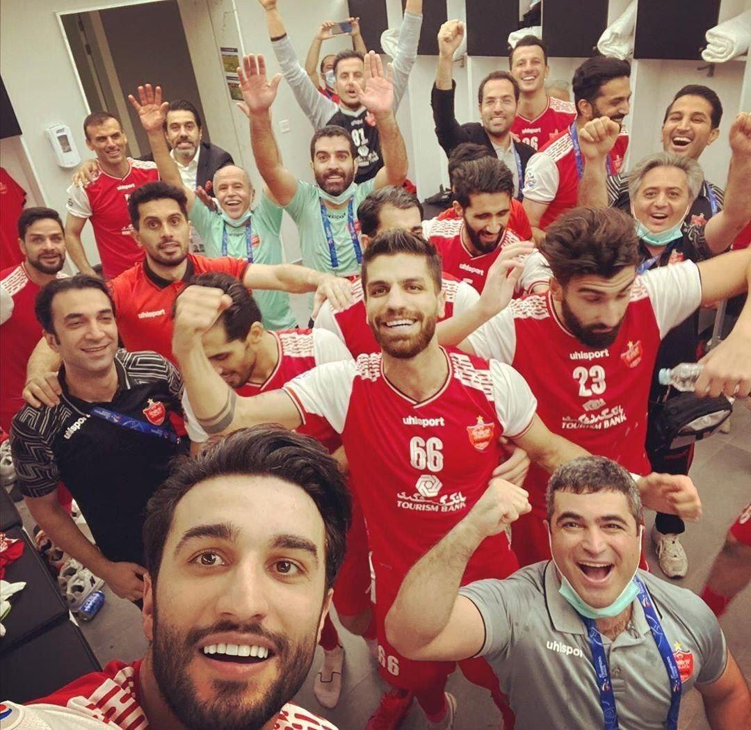سلفی فینال پرسپولیسی‌ها در رختکن 