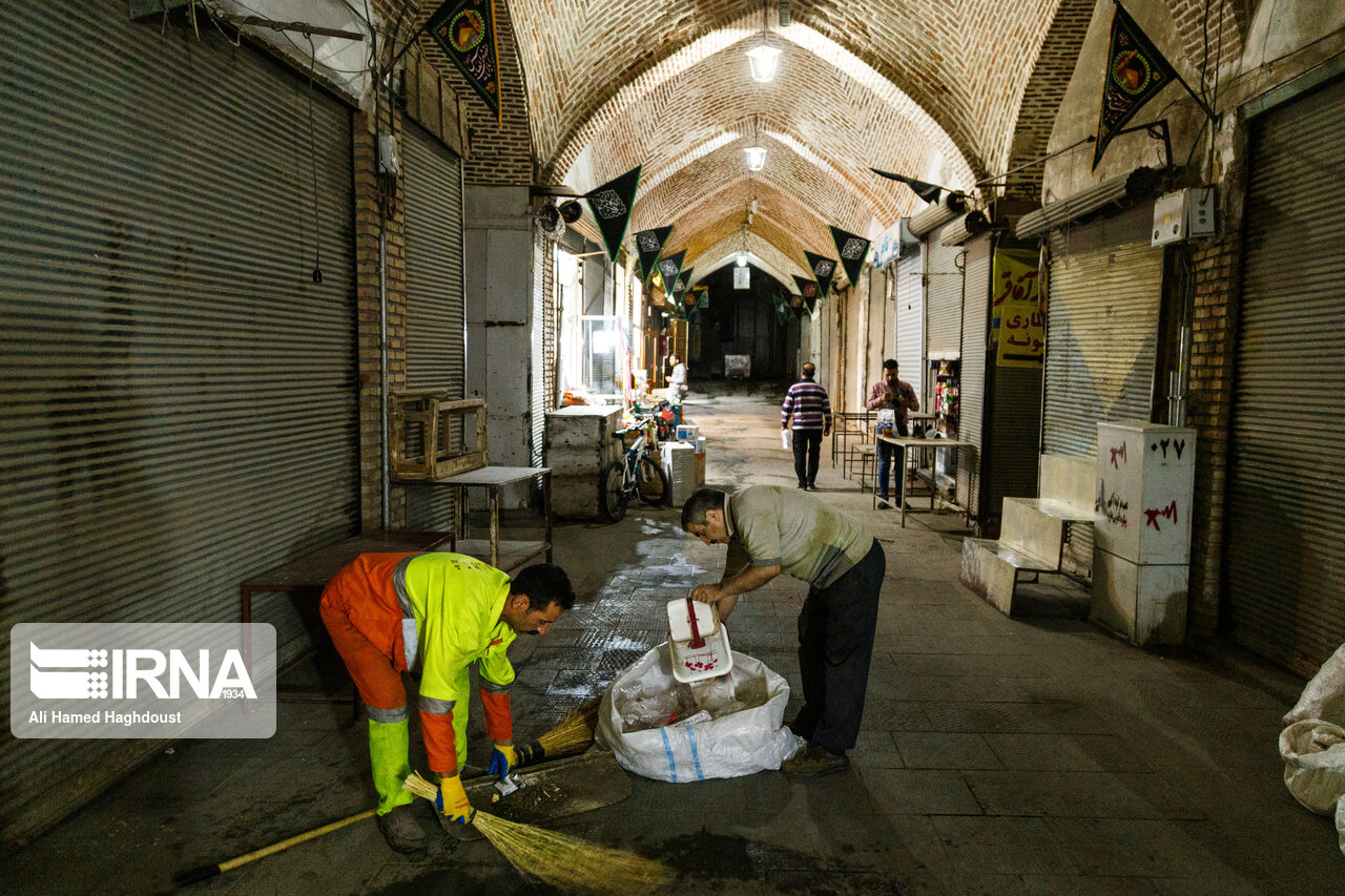 عکس/ پاکبانان زحمت‌کش بازار تبریز