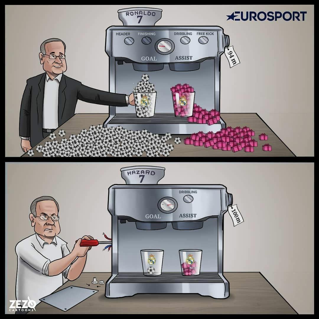 تفاوت رونالدو و آزار در رئال مادرید