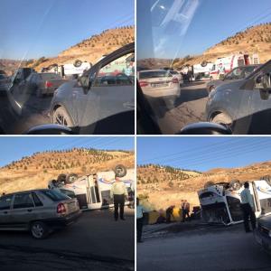 مینی‌ بوس مسافربری بومهن- تهران در جاجرود وازگون شد
