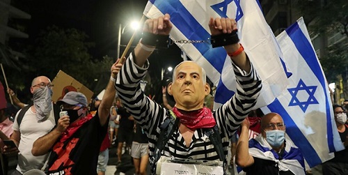 تظاهرات هزاران نفر در سرزمین‌های اشغالی علیه نتانیاهو