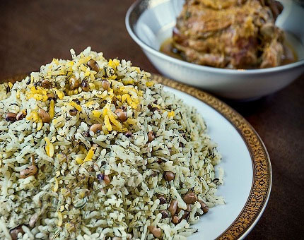 غذاي اصلي/ پلو لوبيا سفيد با طعم پروتئين