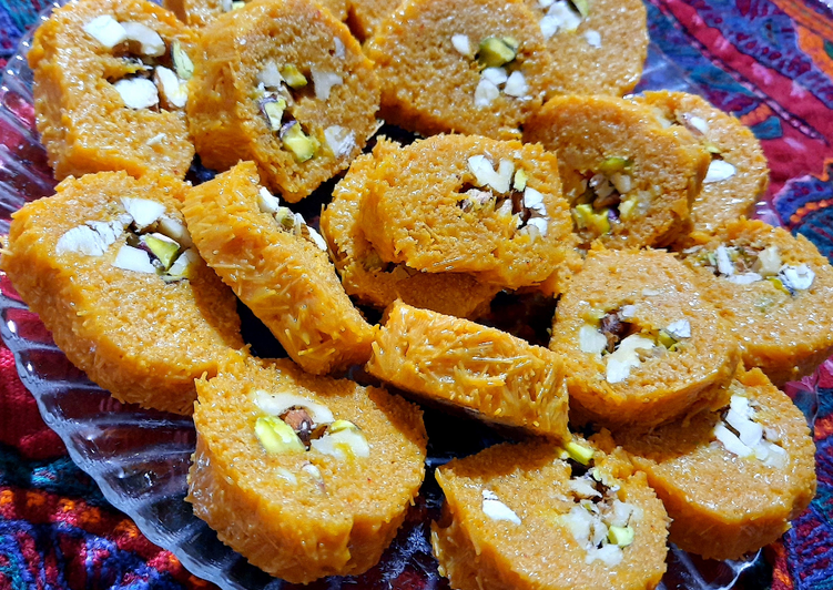 طرز تهيه باقلواي لبناني يا شعريه در خانه