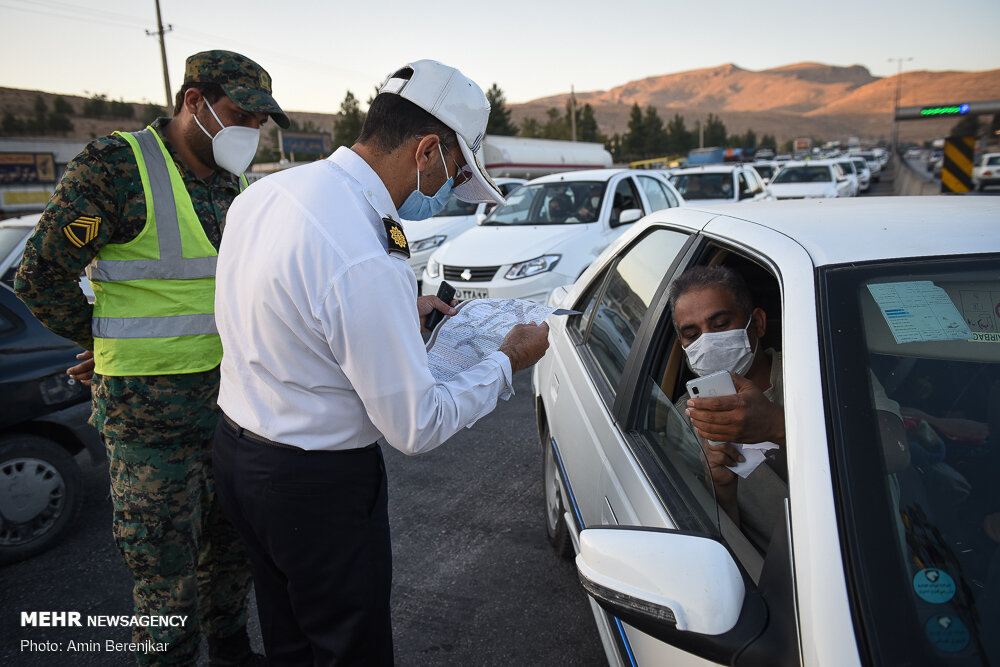 ورودی شیراز پس از اعمال محدودیت تردد