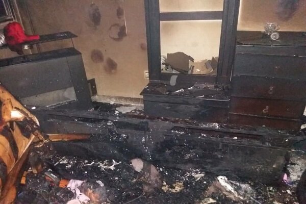 نجات ۱۷ شهروند در حادثه آتش‌سوزی مجتمع مسکونی در همدان