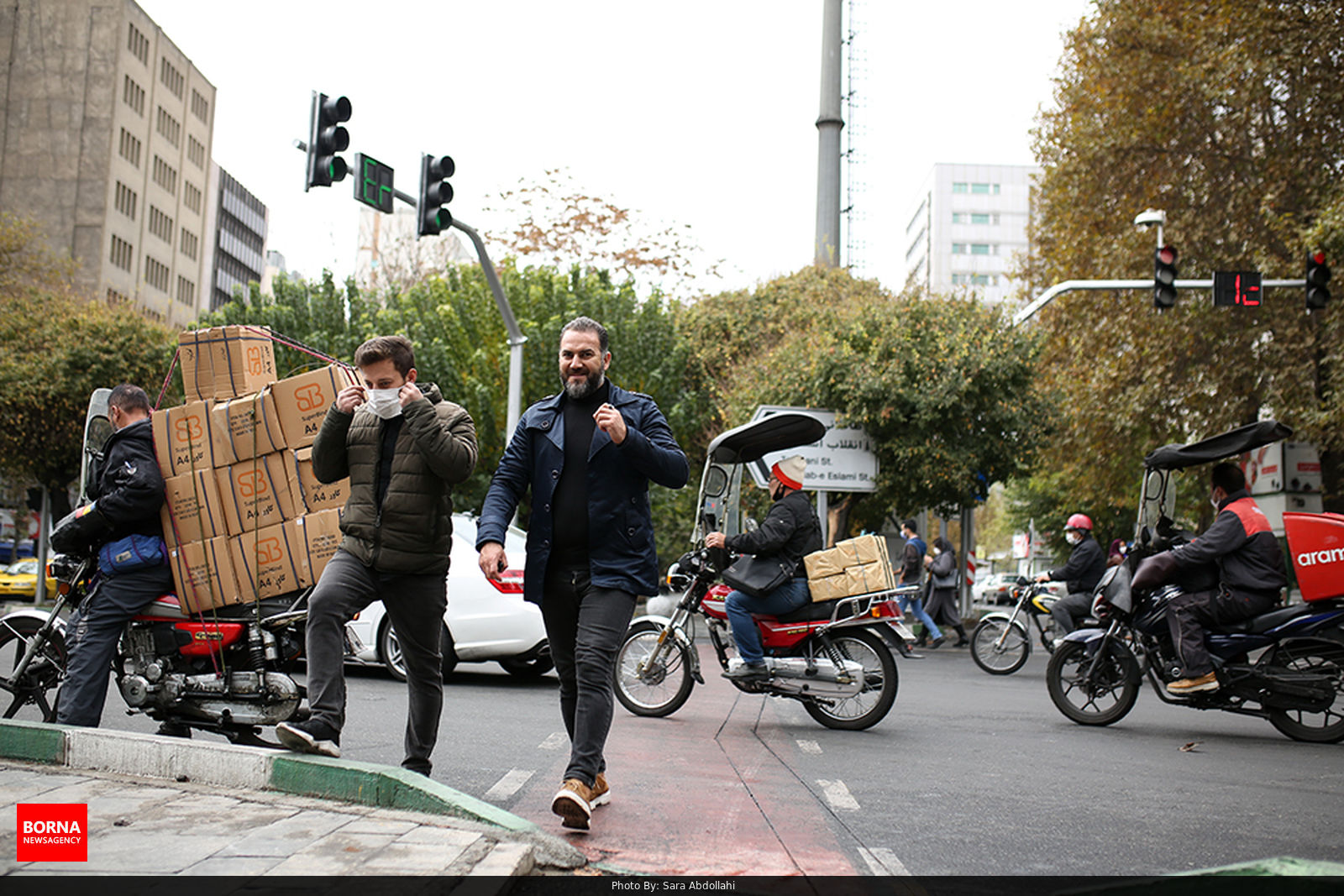 حال و هوای تهران بارانی و گربه های گرسنه در پارک لاله 