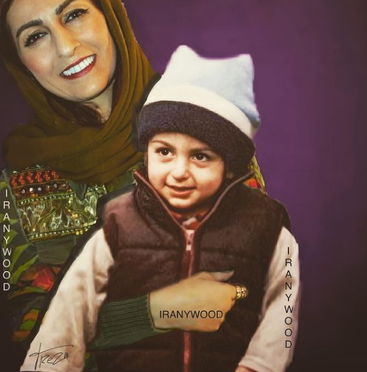 کودکی شقایق دهقان در آغوشش