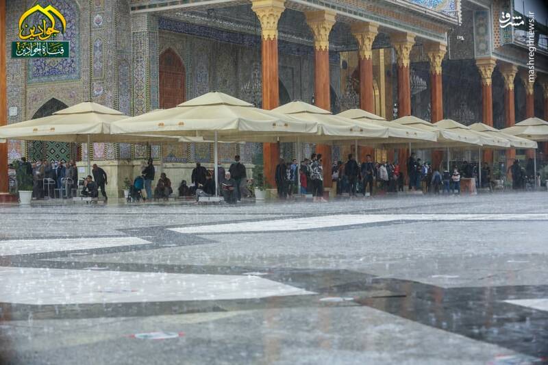 عکس/ حال و هوای بارانی حرمین کاظمین