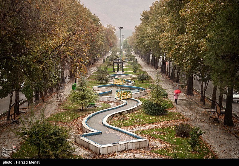 چهره پاییزی کرمانشاه بارانی