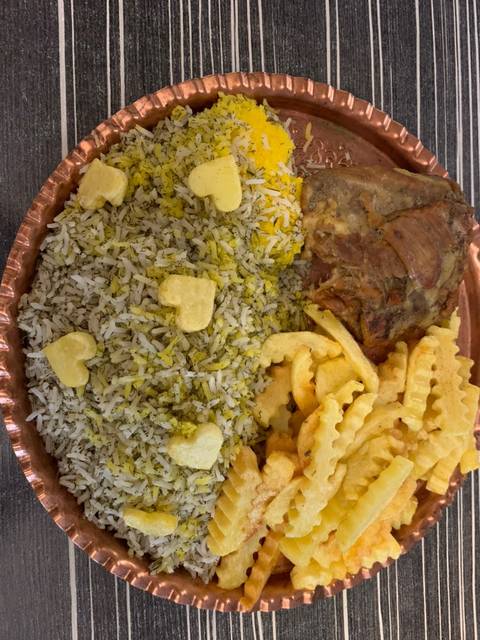 شويد پلو با گردن