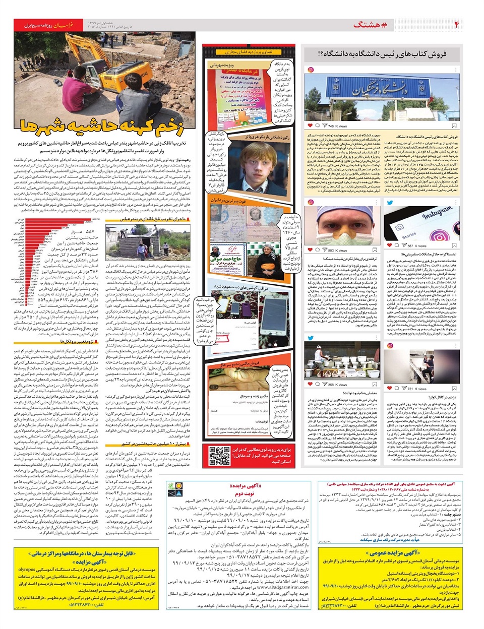 روزنامه خراسان/ زخم کهنه حاشیه شهرها