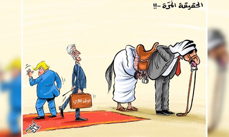 کاریکاتور/ حقیقت سیاست خارجی آمریکا در قبال کشورهای عربی