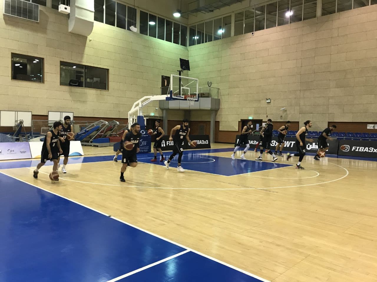 اولین تمرین تیم ملی بسکتبال ایران در قطر