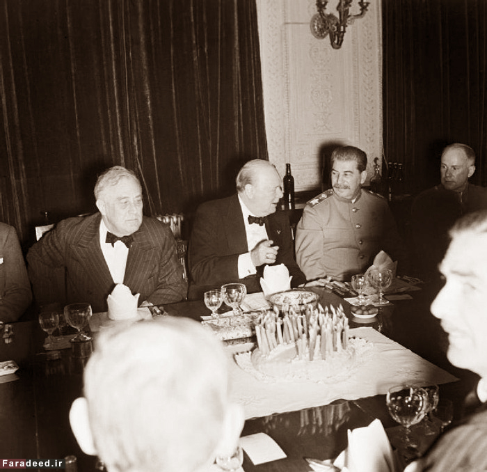 عکس/ چرچیل، استالین و روزولت در کنفرانس تهران!