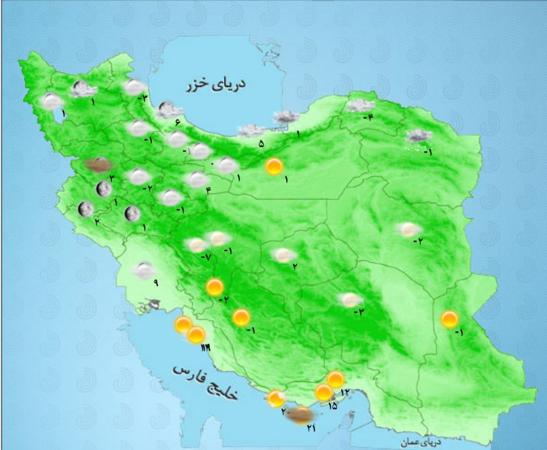 پیش‌بینی بارش باران و برف در شمال و شمال شرق کشور