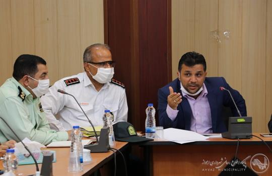 عکس/ برگزاری جلسه ستاد پیشگیری، هماهنگی و فرماندهی عملیات پاسخ به بحران اهواز
