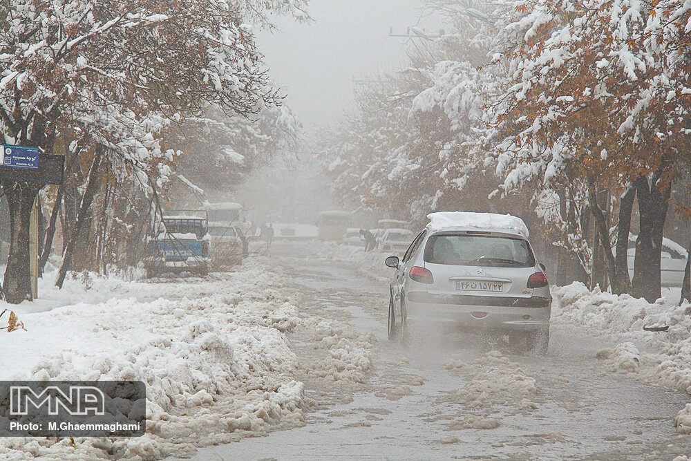 بارش برف زمستانی در سمیرم