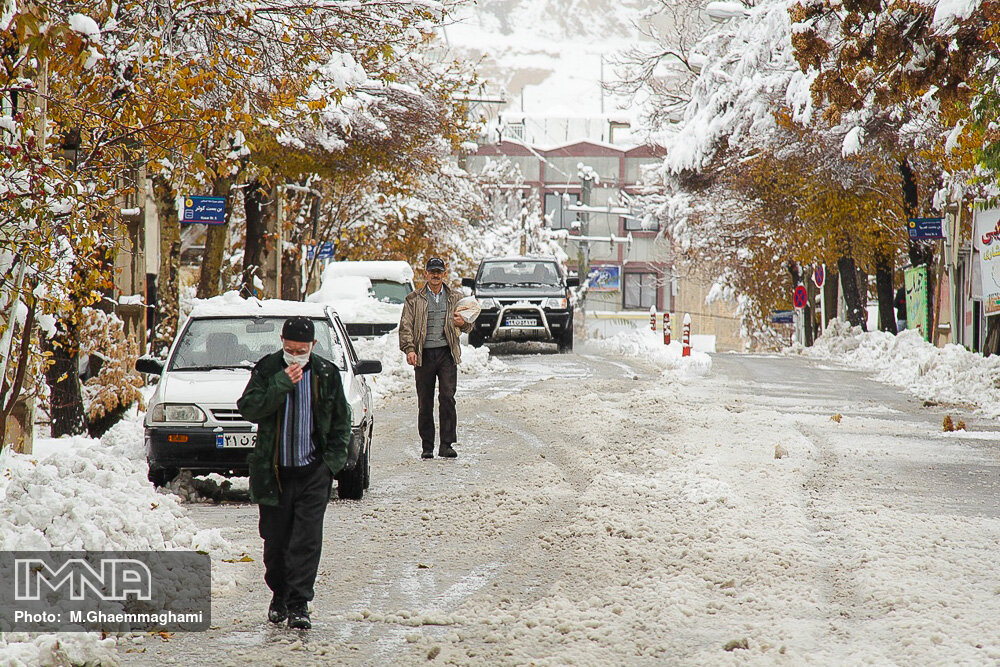 بارش برف زمستانی در سمیرم