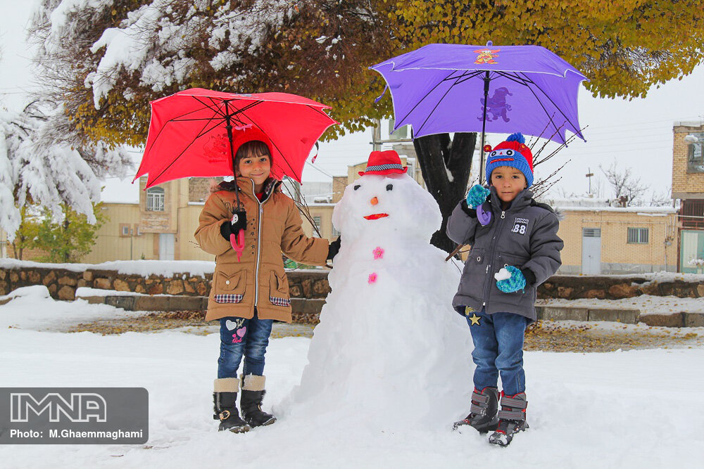 بارش برف زمستانی در سمیرم