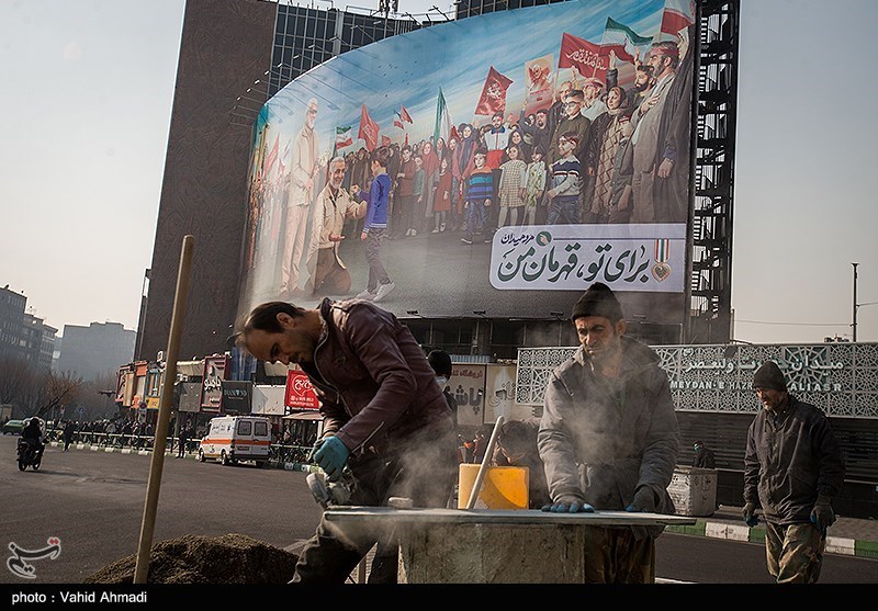 دیوارنگاره جدید میدان ولیعصر(عج) با یاد سردار سلیمانی