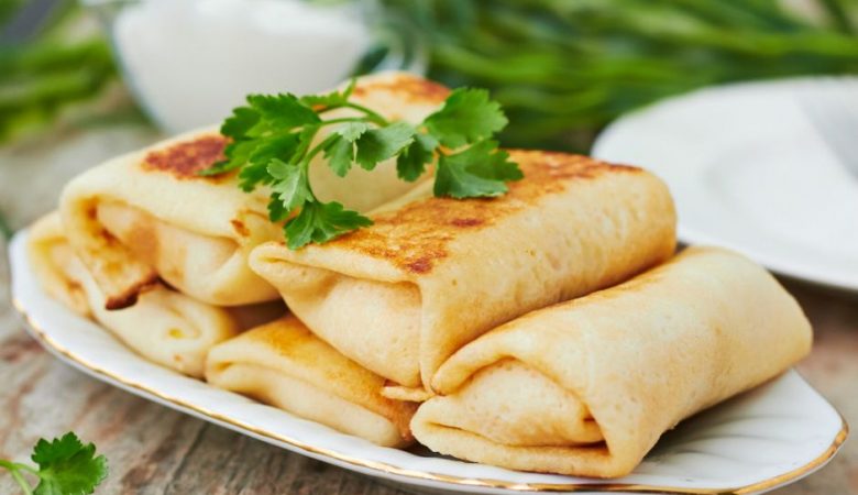 کرپ مرغ و قارچ، غذاي معروف فرانسوي