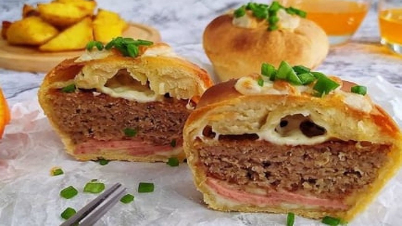 طرز تهيه پيتزا برگر