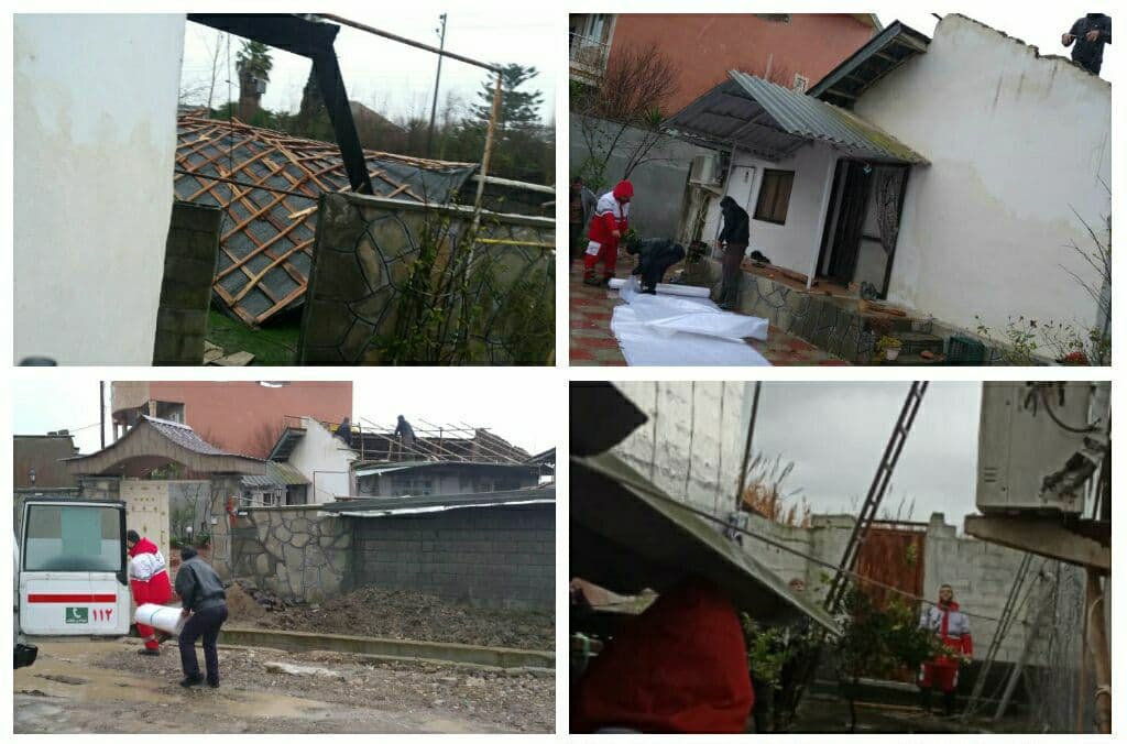 خسارت طوفان به ۴ شهر و روستای مازندران