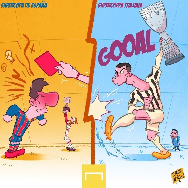 کاریکاتور/ جدیدترین تفاوت مسی و رونالدو رو ببینید!
