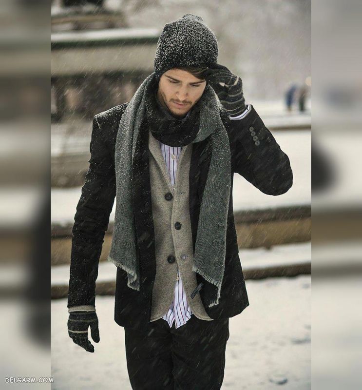 ژست دخترانه و پسرانه عکاسی در برف