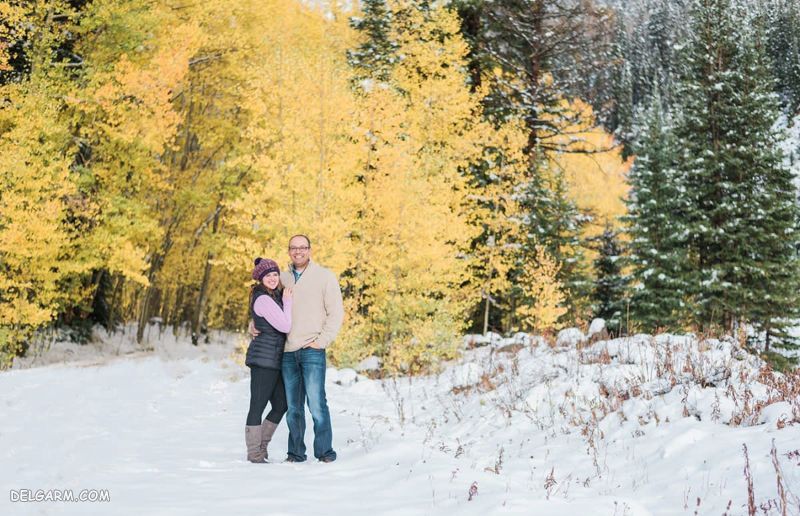 ژست دخترانه و پسرانه عکاسی در برف