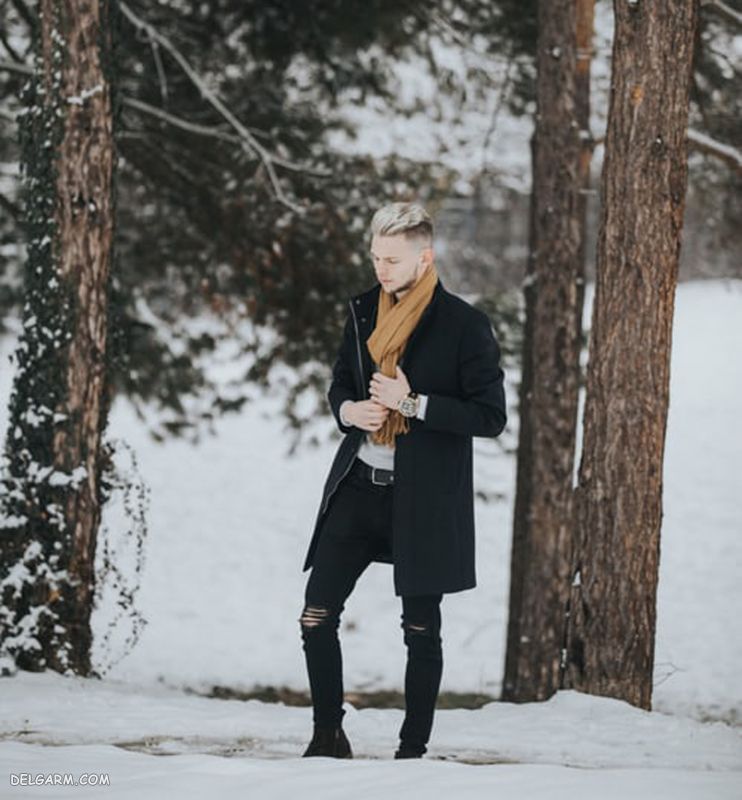 ژست دخترانه و پسرانه عکاسی در برف