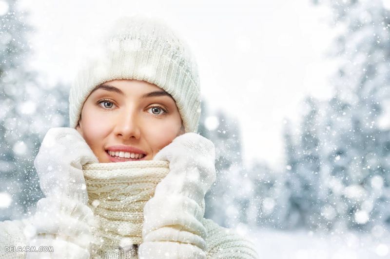 ژست دخترانه و پسرانه عکاسی در برف