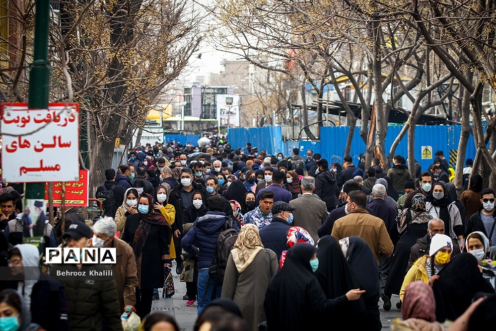عکس/ ازدحام بازار تهران در شرایط نارنجی