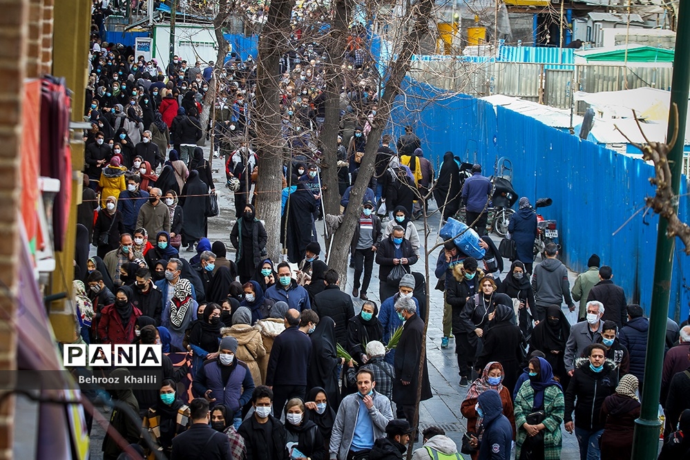 عکس/ ازدحام بازار تهران در شرایط نارنجی