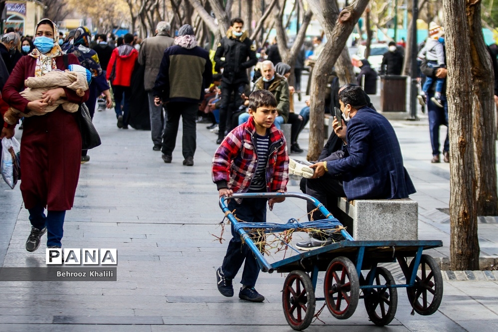 عکس/ ازدحام بازار تهران در شرایط نارنجی