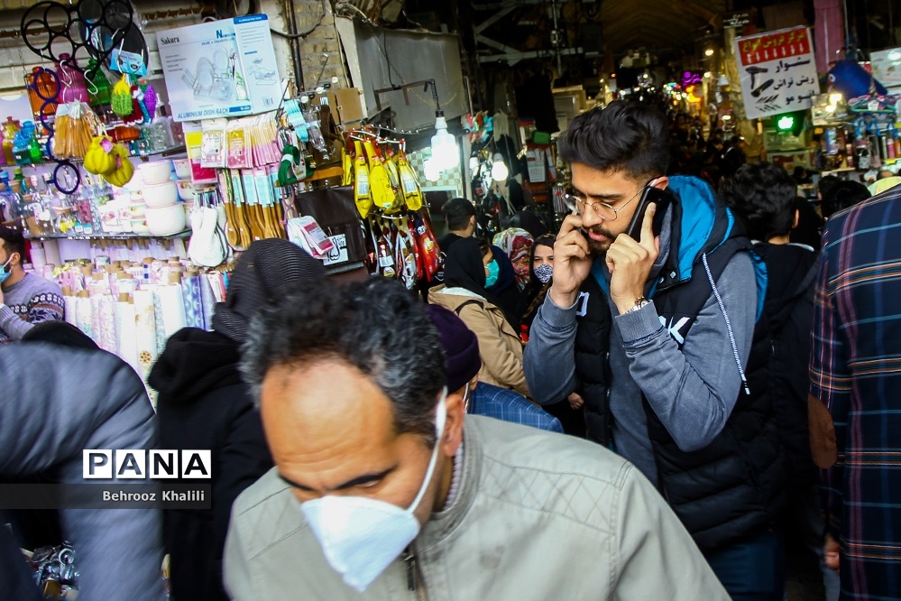 عکس/ ازدحام بازار تهران در شرایط نارنجی