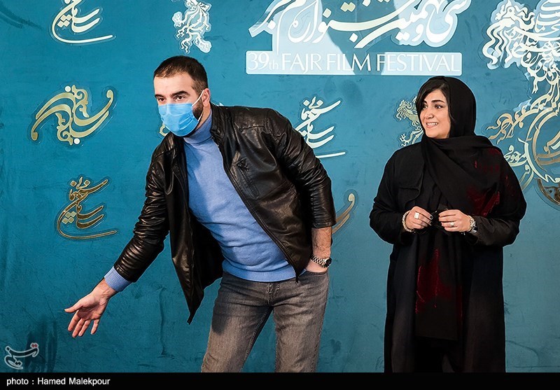 عکس/ کلنجار رفتن بازیگران با ماسک در جشنواره فیلم فجر 
