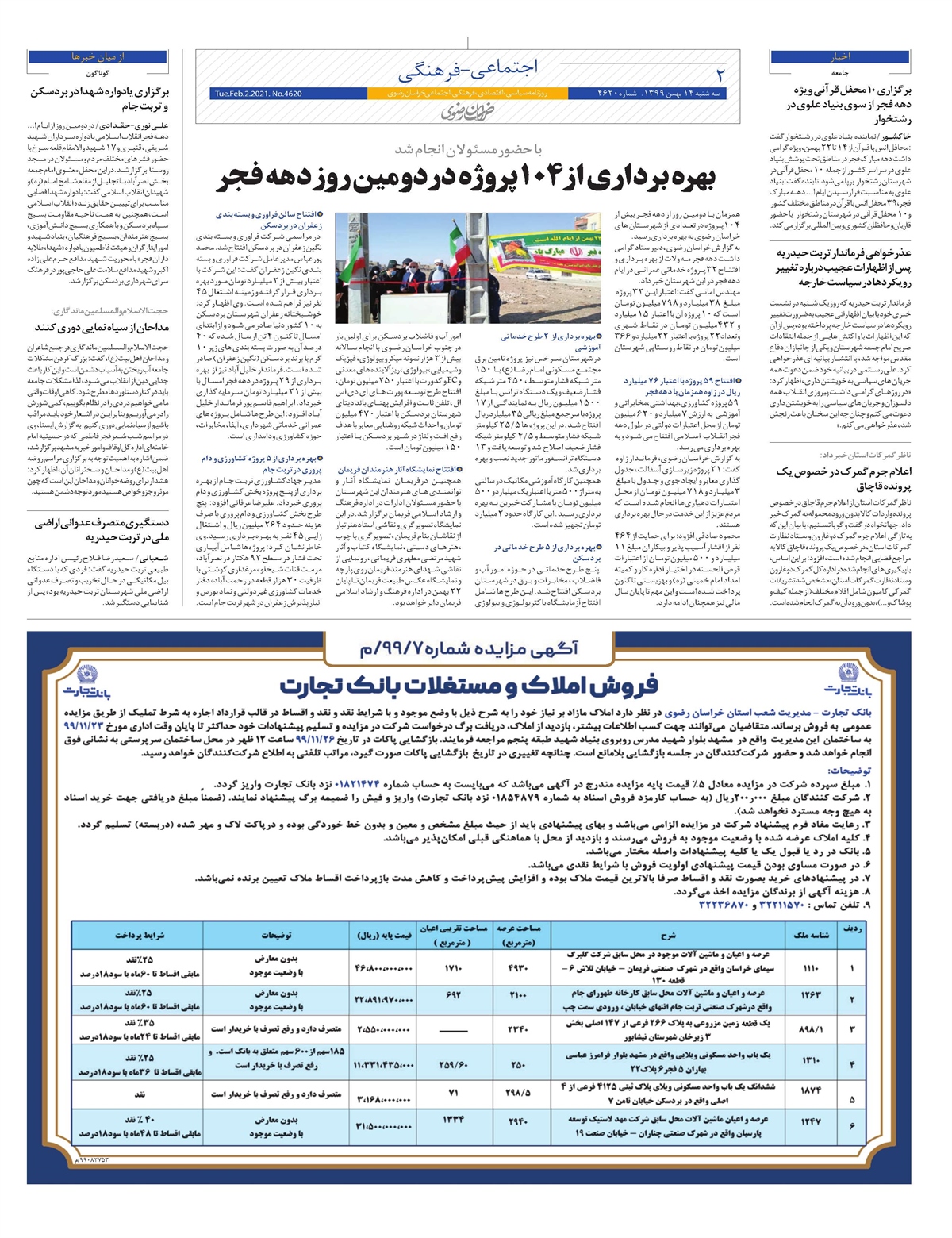 روزنامه  خراسان رضوی