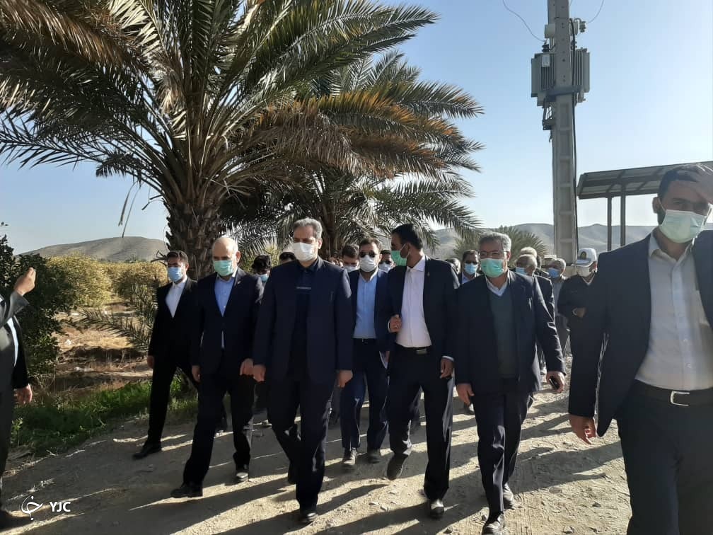 بازدید وزیر جهادکشاورزی از مزارع آسیب دیده از سرما در جیرفت