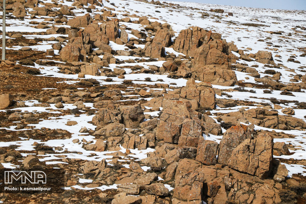 طبیعت زیبای برفی روستایی در آذربایجان شرقی