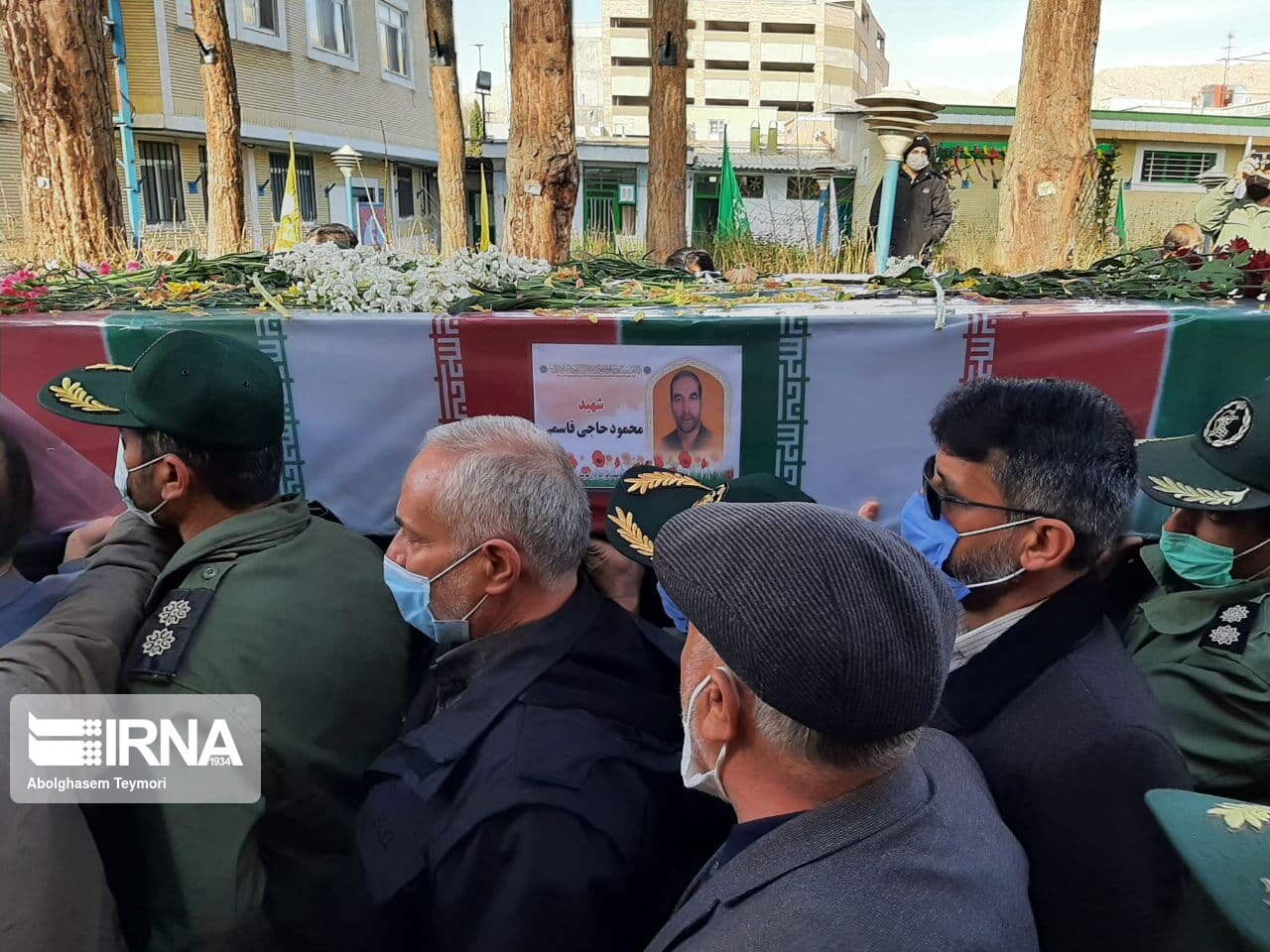 تشییع پیکر شهید محمود حاجی قاسمی در شاهرود