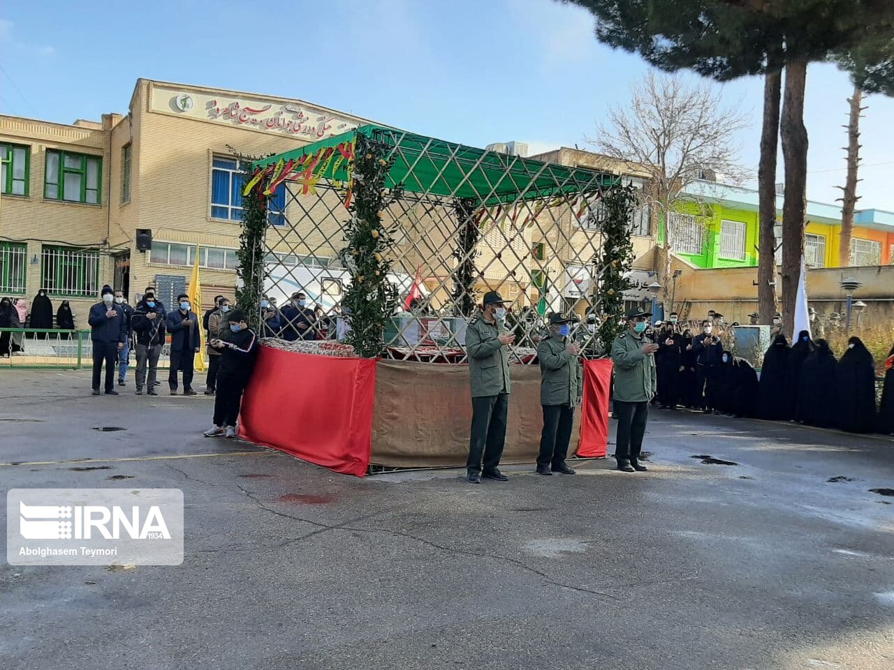 تشییع پیکر شهید محمود حاجی قاسمی در شاهرود