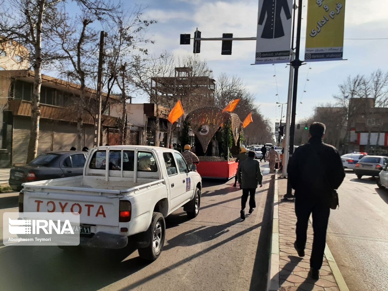 تشییع پیکر شهید محمود حاجی قاسمی در شاهرود