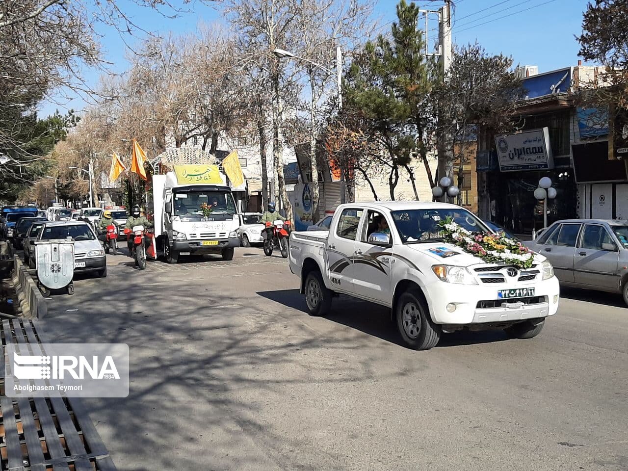 تشییع پیکر شهید محمود حاجی قاسمی در شاهرود