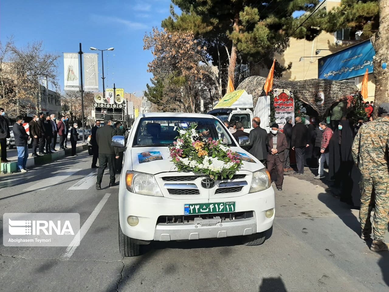 تشییع پیکر شهید محمود حاجی قاسمی در شاهرود