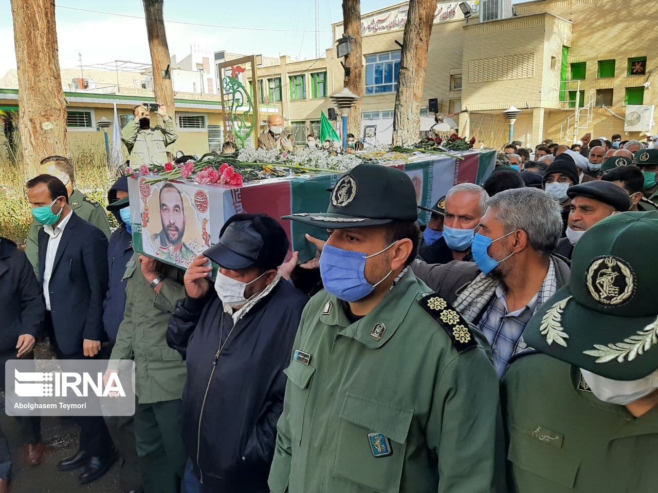 تشییع پیکر شهید محمود حاجی قاسمی در شاهرود