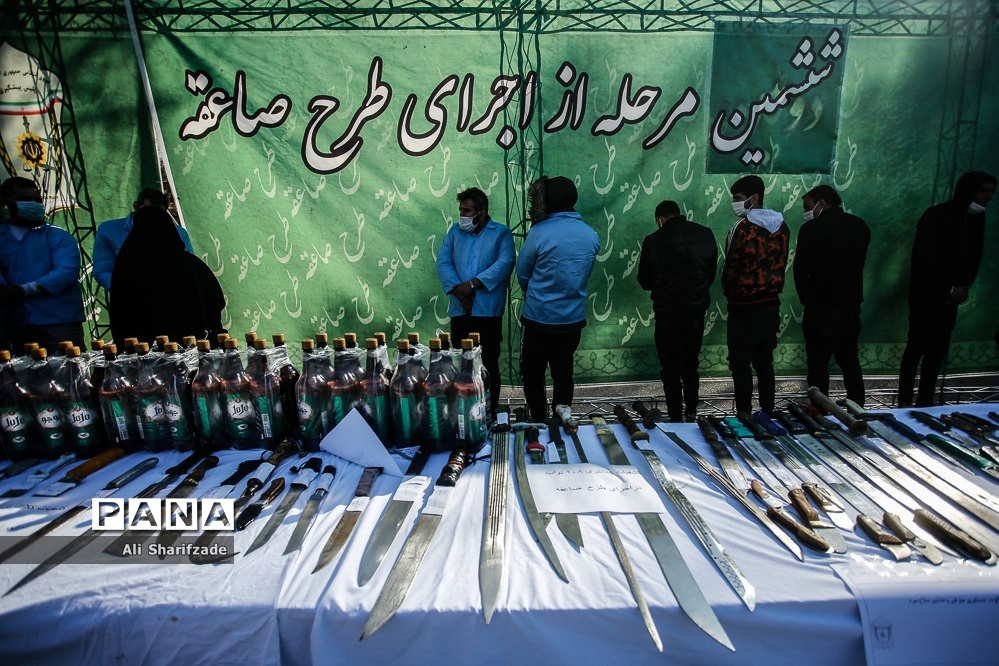 عکس/ سلاح های کشف شده از بزهکاران دستگیرشده در تهران